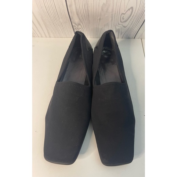 Black Stuart Weiztman Square Toe comfort Flat Size 8 - Picture 2 of 8